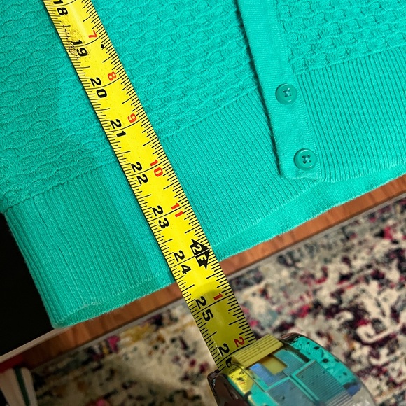 Merona Kelly Green Lightweight Cardigan with 3/4 sleeves, Size M - Picture 10 of 14